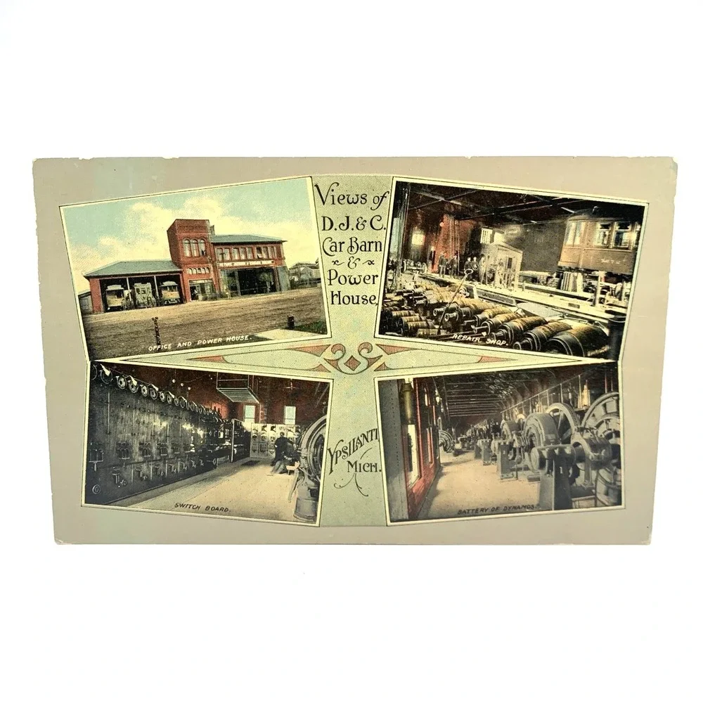 1911 Grand Trunk RR Battle Creek Ann Arbor Ferry Michigan Railroad Postcards Lot
